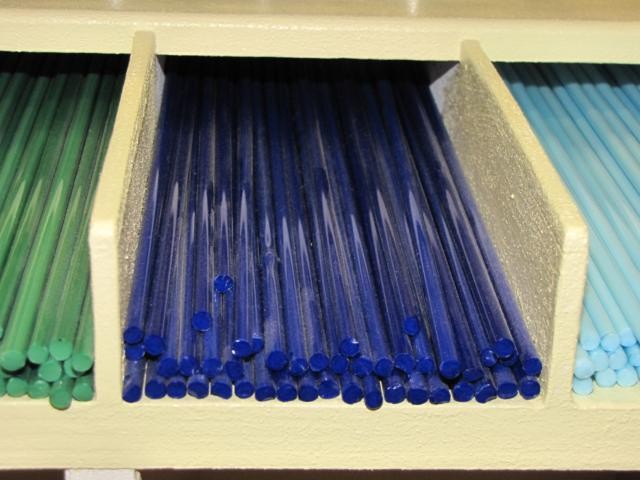 Bacchette di vetro Murano - Blu lapis pastello
