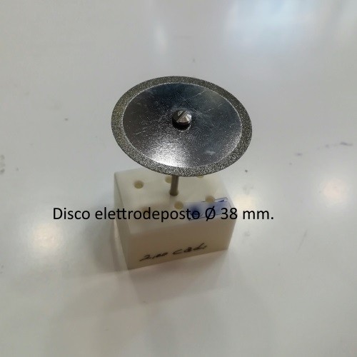 Mini disco diamantato gambo 2,35 mm. Ø 38x0,6 mm.