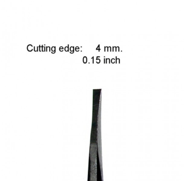 Scalpello in acciaio da mm. 4 per martello pneumatico attacco 7,5 mm.
