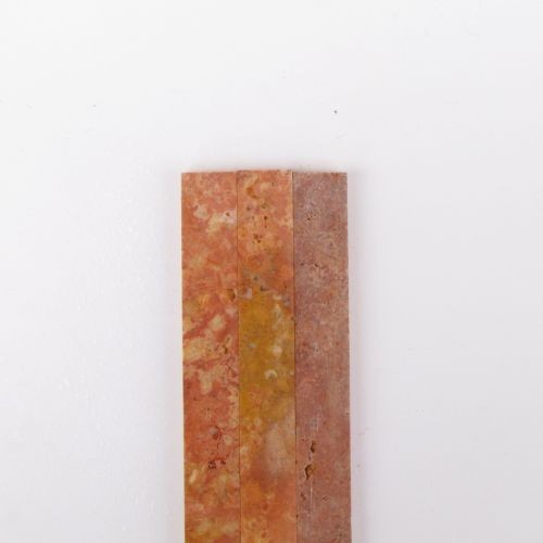 Listelli in pietra per mosaico 2x1 lungh.30 cm circa Travertino Rosso