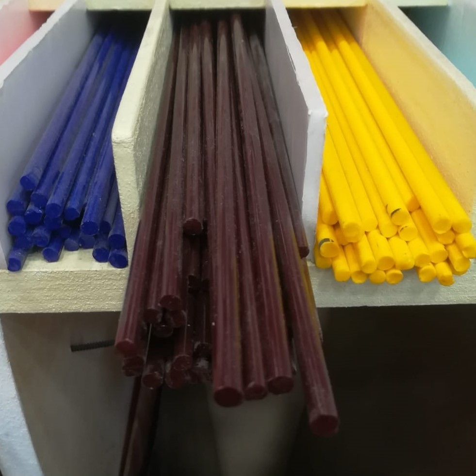 Bacchette di vetro Murano - Marrone pastello