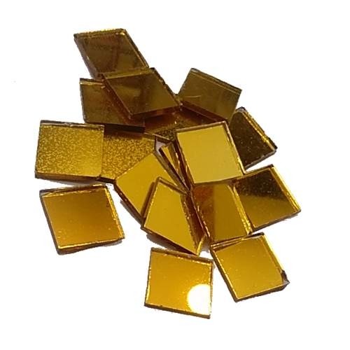25 pezzi di vetro mosaico oro MIRROR Triangolo a Forma di circa 2 x 2 x 3 cm. 