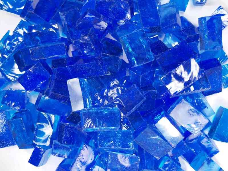 Mix n. 2 Blu tessere in vetro colorato per mosaico