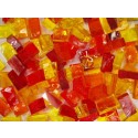 Mix n. 11 Rosso-giallo tessere in vetro colorato per mosaico