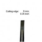 Scalpello in acciaio da mm. 9 per martello pneumatico attacco 7,5 mm.