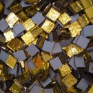 Tessere specchio colorato per mosaico - Oro pallido  1,5x1,5 Cm.