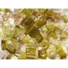 Mix n. 6 Verde-marrone tessere in vetro colorato per mosaico
