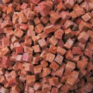 Mosaic tiles Red travertine 5x5x5 mm. (100 grams) Hand-cut